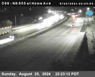 NB 805 at Home Ave (On Ramp)