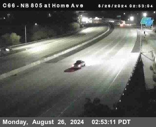 NB 805 at Home Ave (On Ramp)