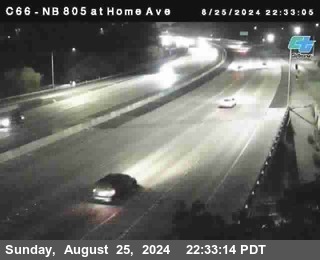 NB 805 at Home Ave (On Ramp)