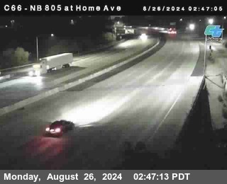 NB 805 at Home Ave (On Ramp)