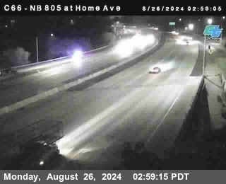 NB 805 at Home Ave (On Ramp)