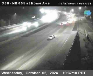 NB 805 at Home Ave (On Ramp)