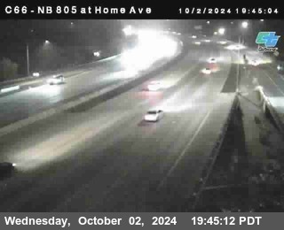 NB 805 at Home Ave (On Ramp)