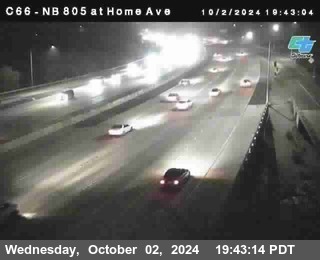 NB 805 at Home Ave (On Ramp)