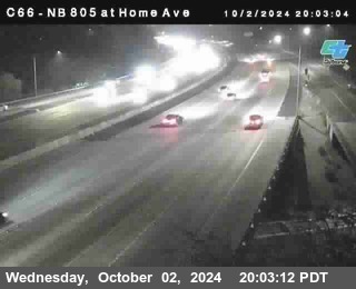 NB 805 at Home Ave (On Ramp)