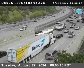 NB 805 at Home Ave (On Ramp)