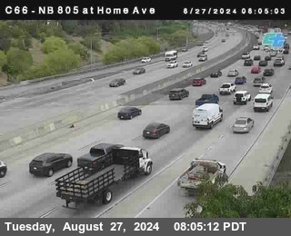 NB 805 at Home Ave (On Ramp)