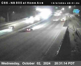 NB 805 at Home Ave (On Ramp)