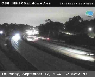 NB 805 at Home Ave (On Ramp)