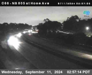 NB 805 at Home Ave (On Ramp)