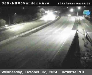 NB 805 at Home Ave (On Ramp)