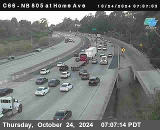 NB 805 at Home Ave (On Ramp)