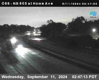 NB 805 at Home Ave (On Ramp)