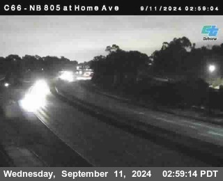 NB 805 at Home Ave (On Ramp)