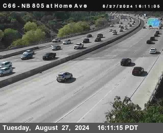 NB 805 at Home Ave (On Ramp)