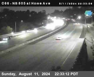 NB 805 at Home Ave (On Ramp)