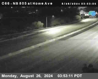 NB 805 at Home Ave (On Ramp)