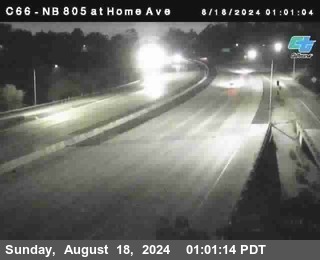 NB 805 at Home Ave (On Ramp)