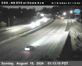 NB 805 at Home Ave (On Ramp)