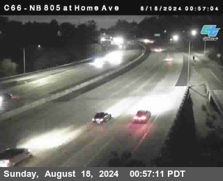 NB 805 at Home Ave (On Ramp)