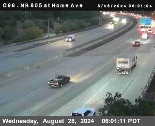 NB 805 at Home Ave (On Ramp)