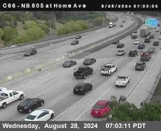 NB 805 at Home Ave (On Ramp)