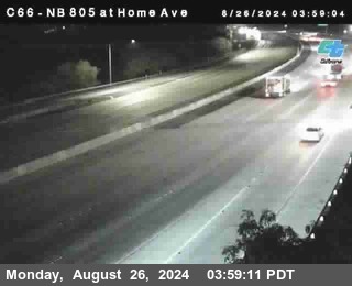 NB 805 at Home Ave (On Ramp)