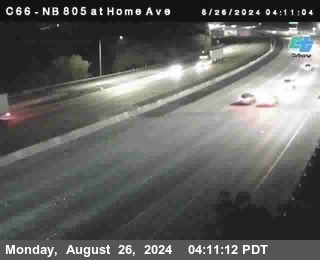 NB 805 at Home Ave (On Ramp)