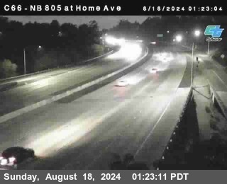 NB 805 at Home Ave (On Ramp)