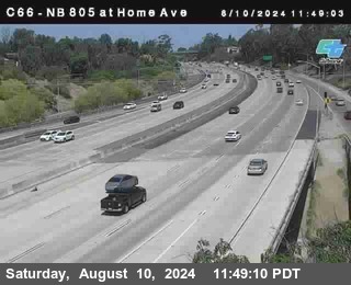 NB 805 at Home Ave (On Ramp)