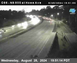 NB 805 at Home Ave (On Ramp)