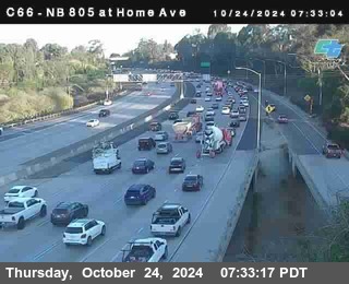 NB 805 at Home Ave (On Ramp)