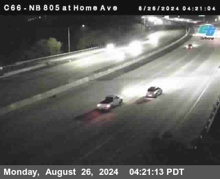 NB 805 at Home Ave (On Ramp)