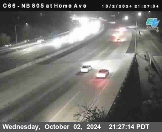 NB 805 at Home Ave (On Ramp)