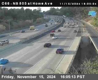 NB 805 at Home Ave (On Ramp)