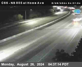 NB 805 at Home Ave (On Ramp)