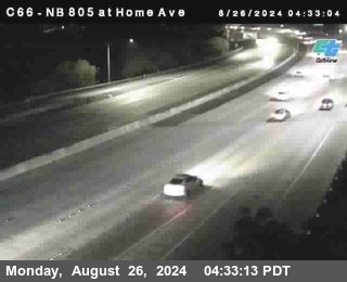 NB 805 at Home Ave (On Ramp)