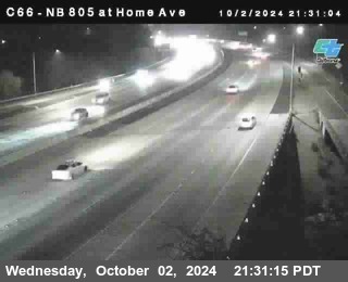 NB 805 at Home Ave (On Ramp)