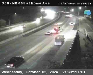 NB 805 at Home Ave (On Ramp)