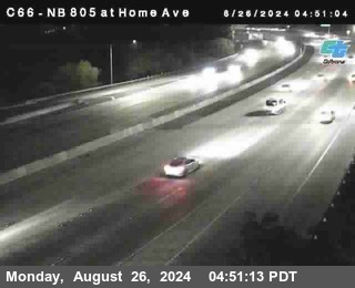 NB 805 at Home Ave (On Ramp)