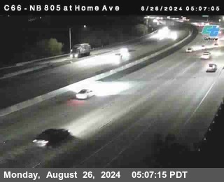 NB 805 at Home Ave (On Ramp)