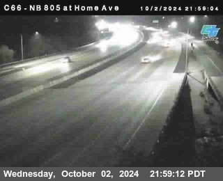 NB 805 at Home Ave (On Ramp)