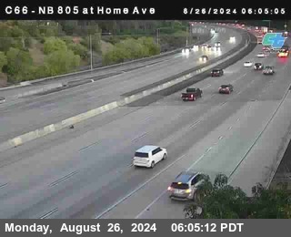 NB 805 at Home Ave (On Ramp)