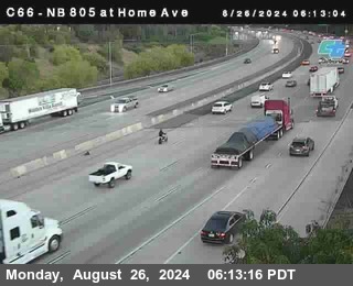 NB 805 at Home Ave (On Ramp)