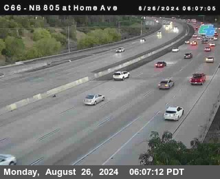 NB 805 at Home Ave (On Ramp)