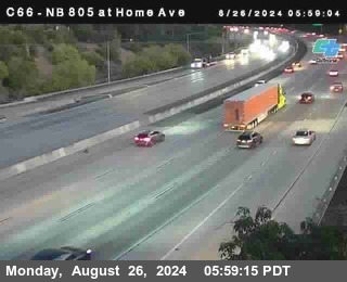 NB 805 at Home Ave (On Ramp)