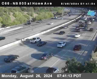 NB 805 at Home Ave (On Ramp)