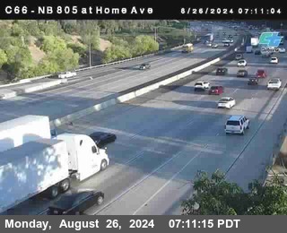 NB 805 at Home Ave (On Ramp)