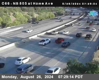 NB 805 at Home Ave (On Ramp)