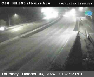 NB 805 at Home Ave (On Ramp)